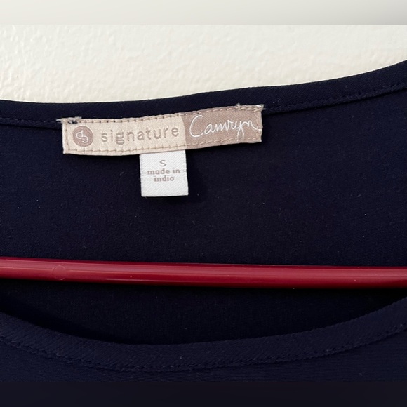 NWT Dressbarn Bell Sleeve Navy Dress - Picture 4 of 10